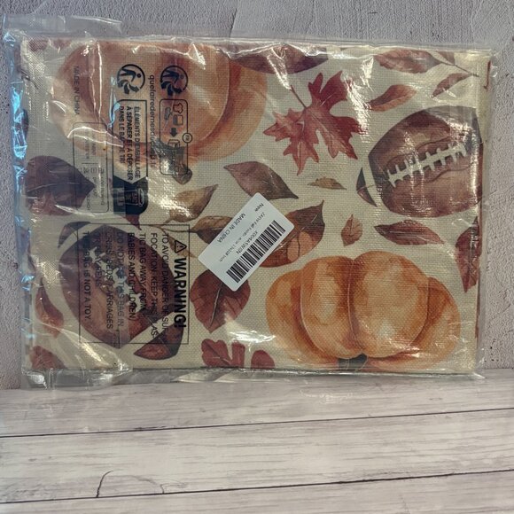Fall Autumn Table Runner Pumpkin Football Maple Leaves Dining Table (SKU: 254MI) - Picture 9 of 9